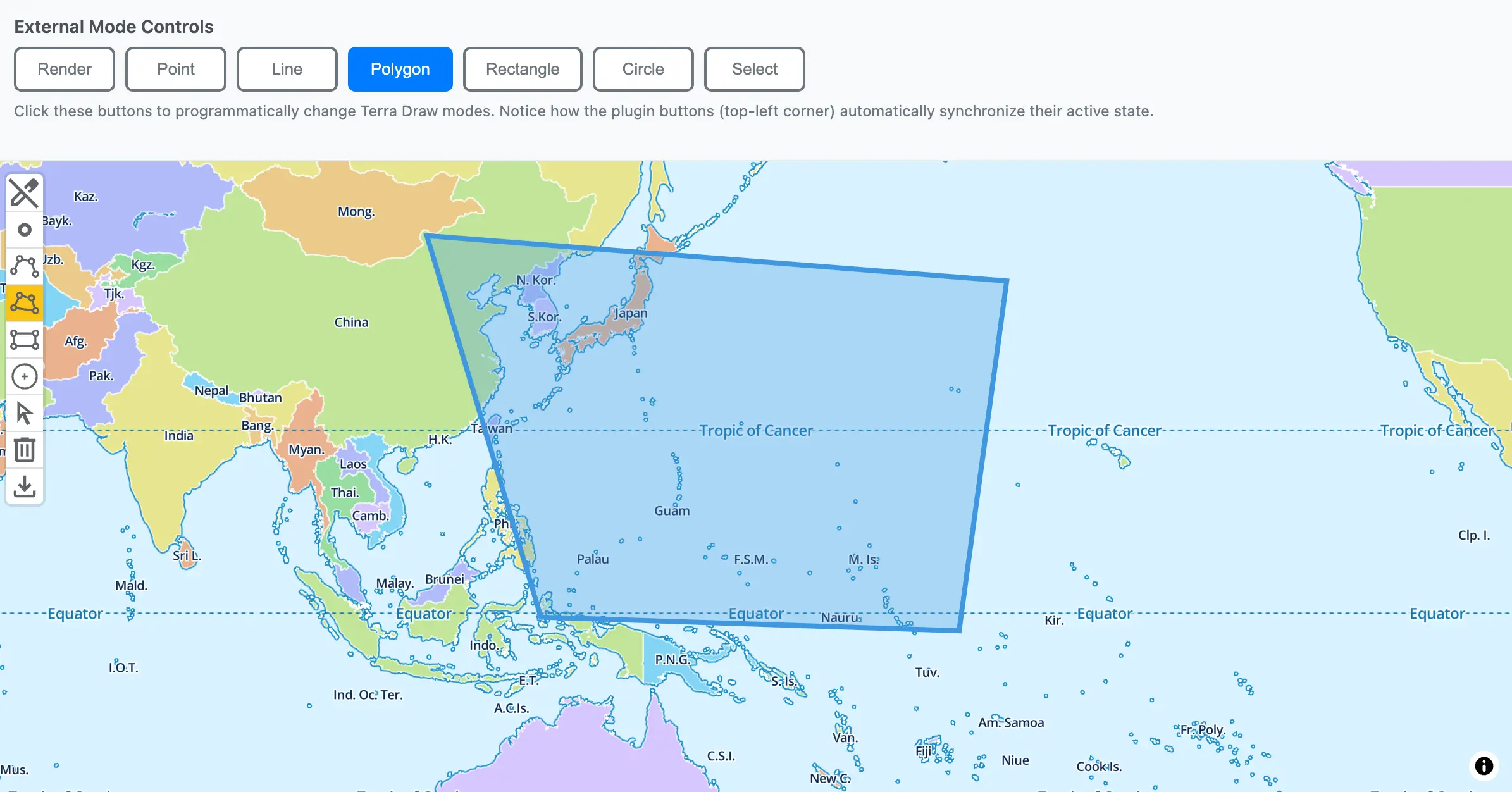 Programmatic Mode Control with Button Synchronization