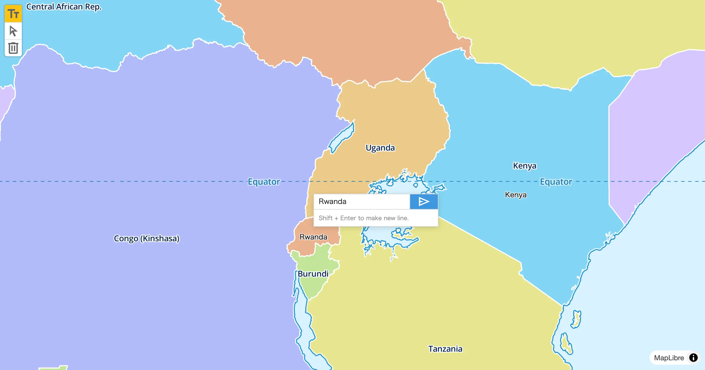 Add label with TerraDrawTextMode
